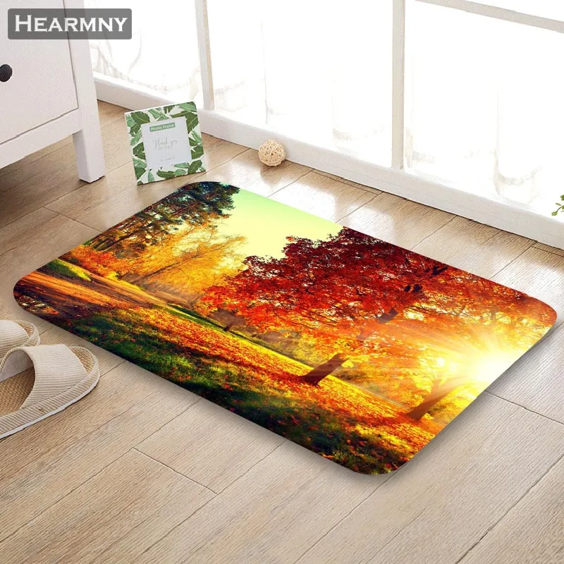Nice Forest Doormat Outdoor Floor Mat Home Creative Super Soft Absorbent Bathroom Door Entrance 40X60cm 50x80cm | Дом и сад
