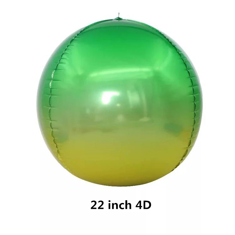 4D GREEN Градиентный цветной фольгированный Шар 32 дюйма 0-9 номер 4D шар пентаграмма в форме сердца круглый шар День Рождения Вечеринка украшения юбилей - Цвет: 4D GREEN