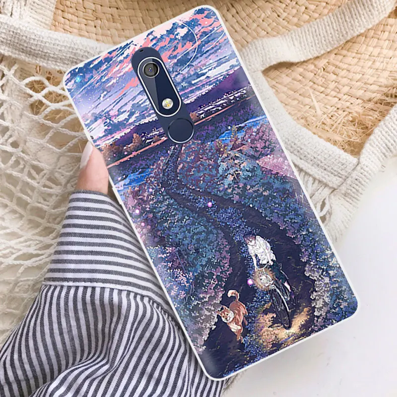 Для Nokia 5 1 установлены Случаи чехол Роскошные Мягкие TPU телефон кирпич задняя