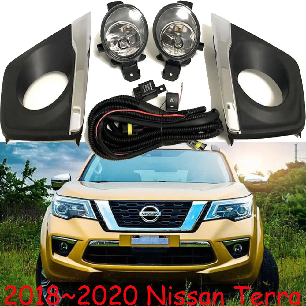 

1 комплект, автомобильная лампа-бампер для Nissan Terra, противотуманный светильник, автомобильные аксессуары 2018, 2019 год, галогенная лампа, 4300k, го...