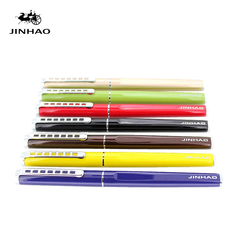 Jinhao 699 гладкая чисто белая авторучка с серебряной лестницей клип 0,5 мм перо металлический инкинг Подарочные ручки для письма