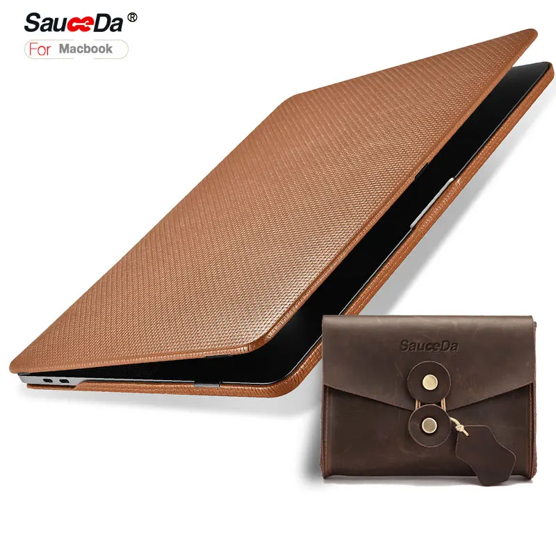 Чехол для MacBook Pro 13 дюймовый ноутбук Обложка тканым узором натуральная кожа чехол