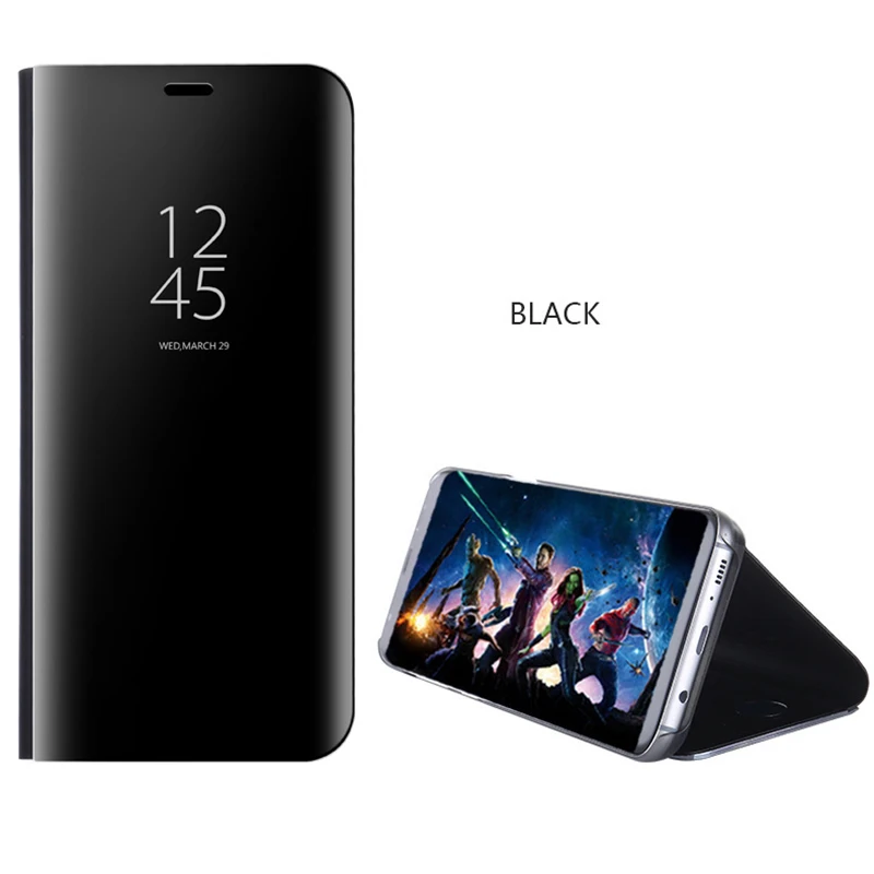 Умный зеркальный флип-чехол для телефона Samsung Note 8 9 чехлы кожаный с подставкой S10E