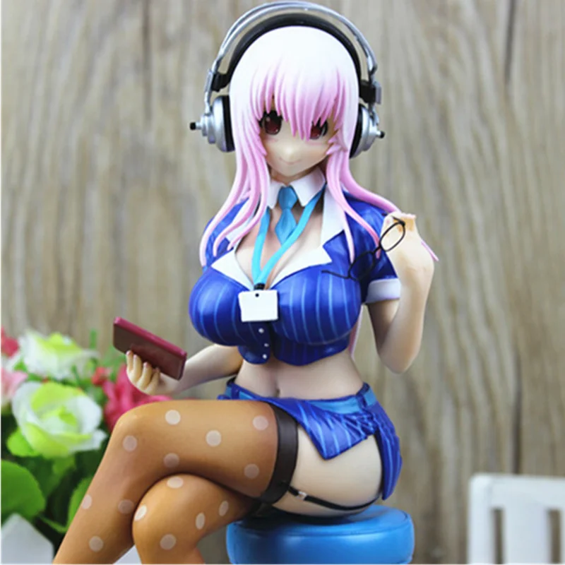 Аниме Соник Герлз Бэнд Гитаристка Суперсонико ОЛ Слушает Музыку Издание PVC Фигурка коллекционная модель игрушка 20 см коробка P231 on.