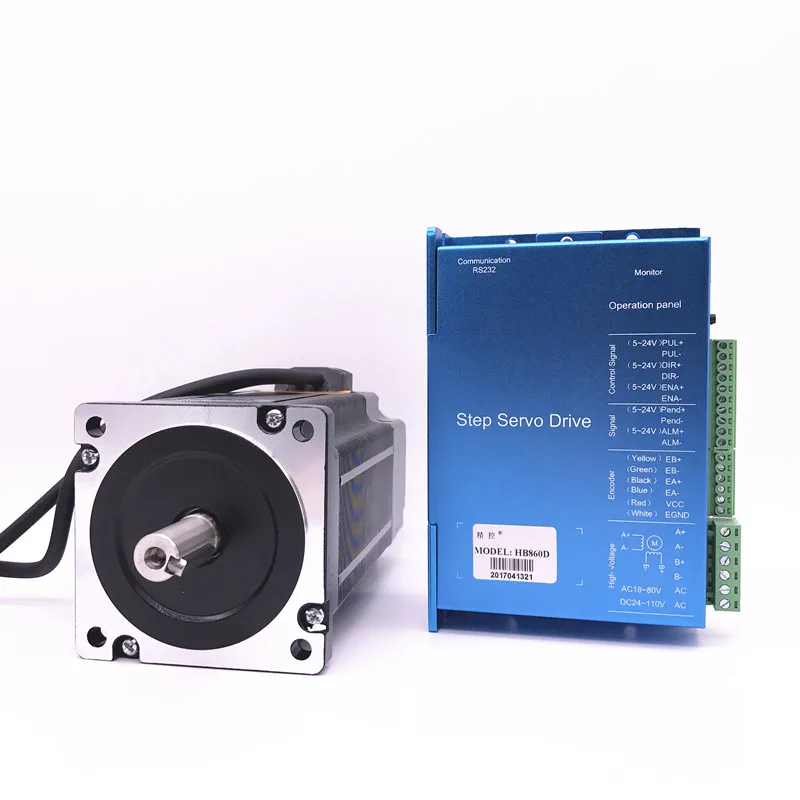 

DC closed-loop Stepper motor 86HB250-156B+HB860D step motor 12.5N.m Nema 86 Hybird closed loop 2-phase stepper motor driver