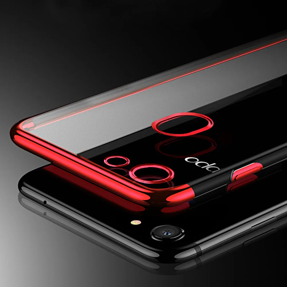 Для Oppo F5/A73 чехол Ультратонкий Роскошный хромированный прозрачный