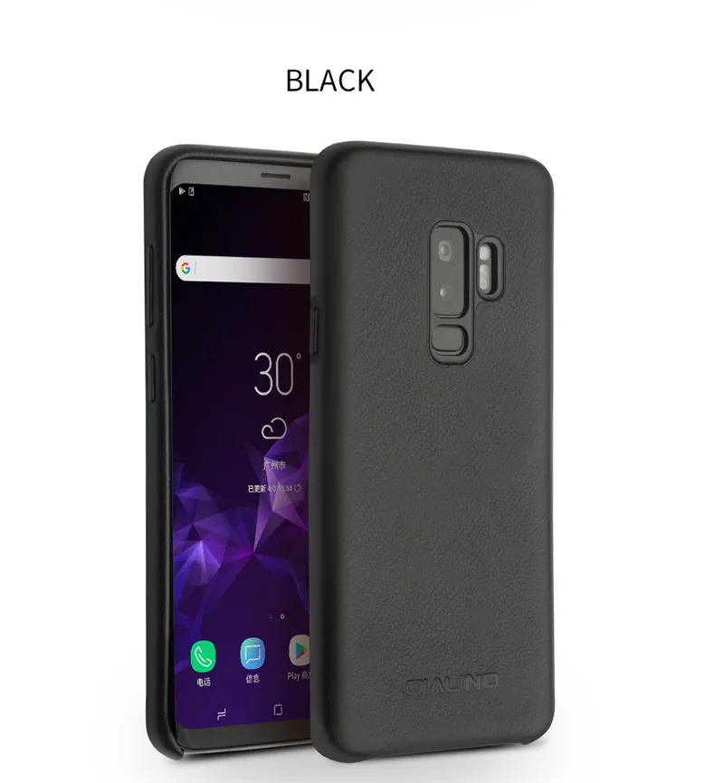 QIALINO, ультра тонкий чехол из натуральной кожи для samsung Galaxy S9, модная роскошная сумка, чехол для телефона samsung S9 Plus