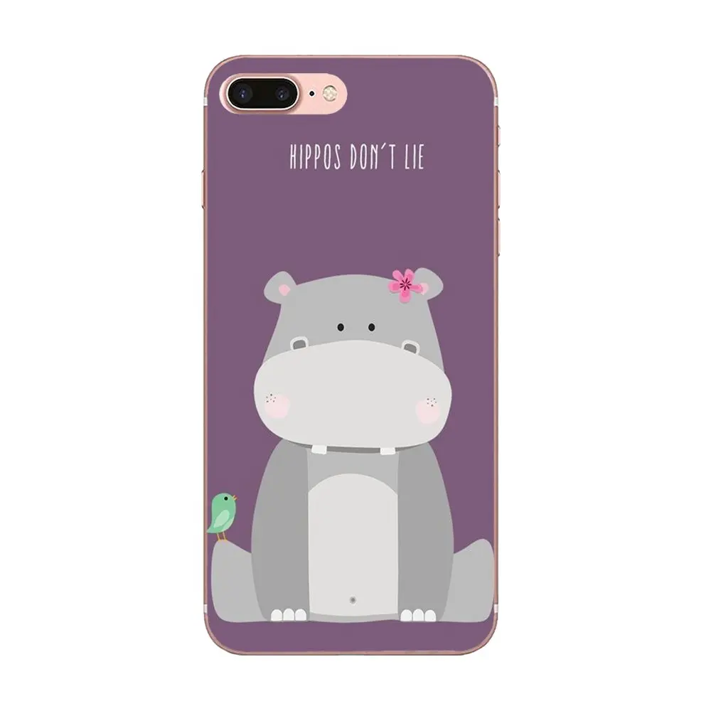 For Xiaomi Redmi Note 2 3 3S 4 4A 4X 5 5A 6 6A Pro Plus Soft TPU Case Accessories Hippo Animal Cartoon Novelty Fundas | Мобильные