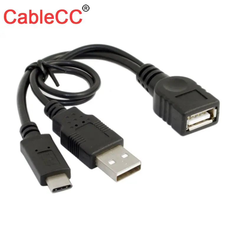 

Zihan USB 3.1 Type-C to USB 2.0 Female OTG Data Cable with Power for Laptop & Cell Phone & Tablet