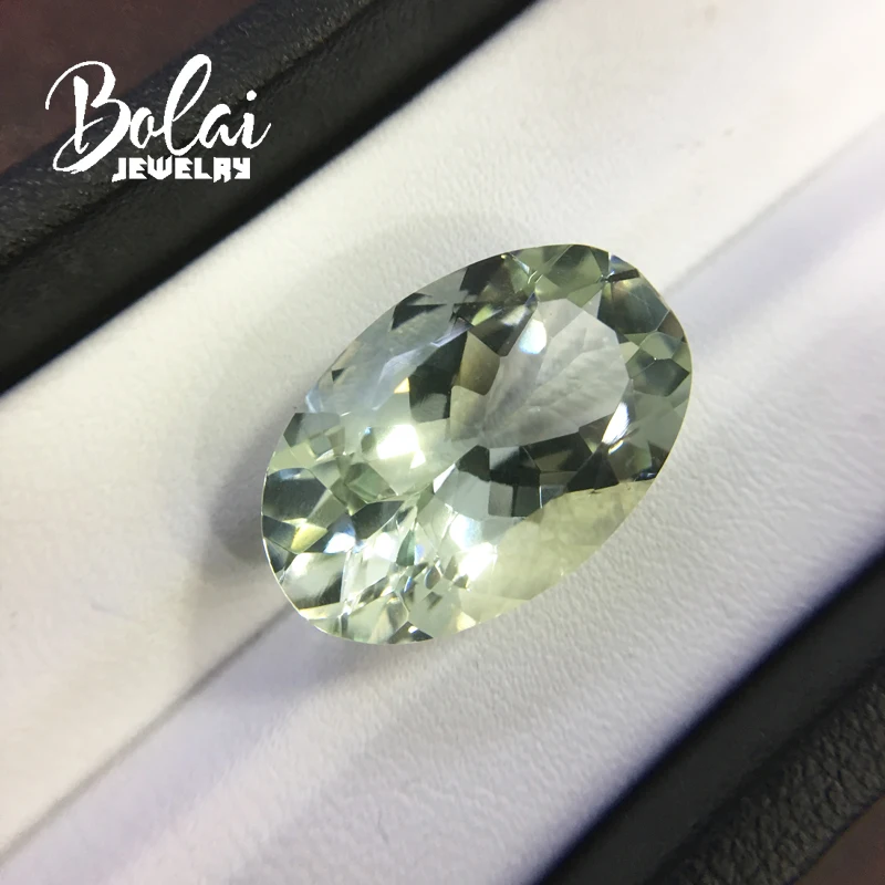 

Bolaijewelry, натуральный зеленый Аметист Овал 14*22 мм 1 шт./16.45ct для серебро крепление для украшений и сделай сам, ювелирное изделие