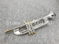 buluke high quality trumpet original silver plated gold key flat bb professional trumpet bell top musical instruments