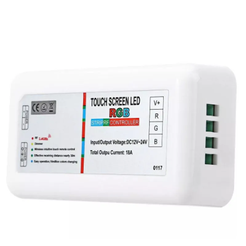 DC12-24V RGB светодиодный Управление 2 4G сенсорный Экран РЧ пульт дистанционного