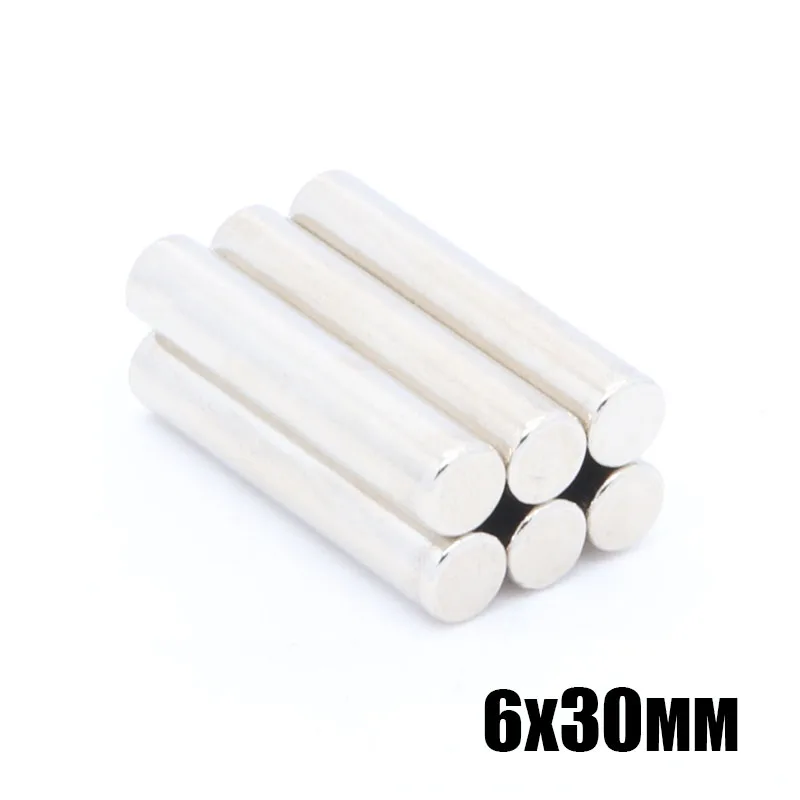 

10Pcs 6x30 mm Neodymium Magnet Disc 6*30 mm N35 Permanent NdFeB Small Round Super Strong Powerful Magnetic Magnets For Craft
