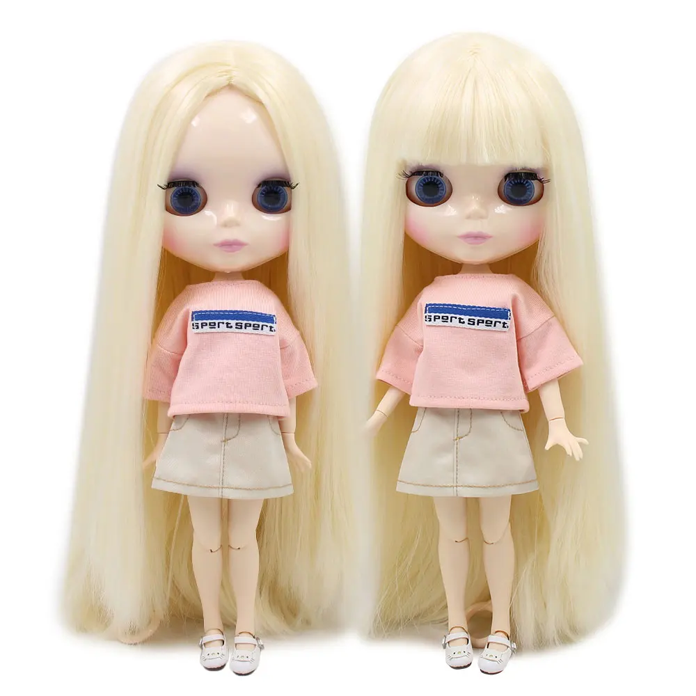 ICY DBS шарнирная кукла Blyth игрушка блонд слоновая кость прямые волосы белая кожа