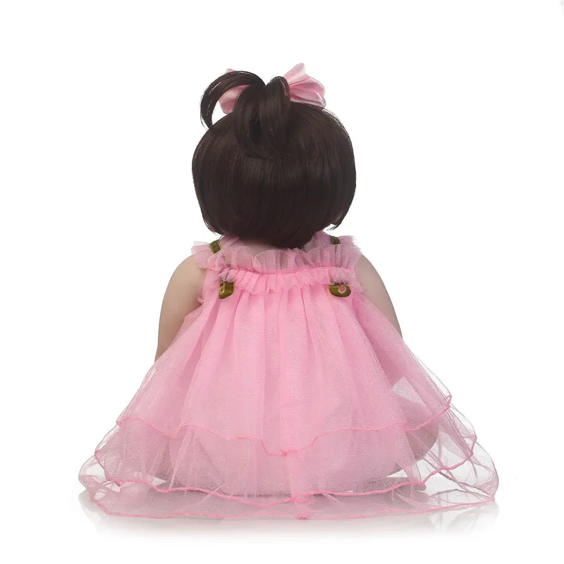 Кукла новорожденная силиконовая 55 см с красивыми белыми глазами|bebe reborn baby dolls|reborn