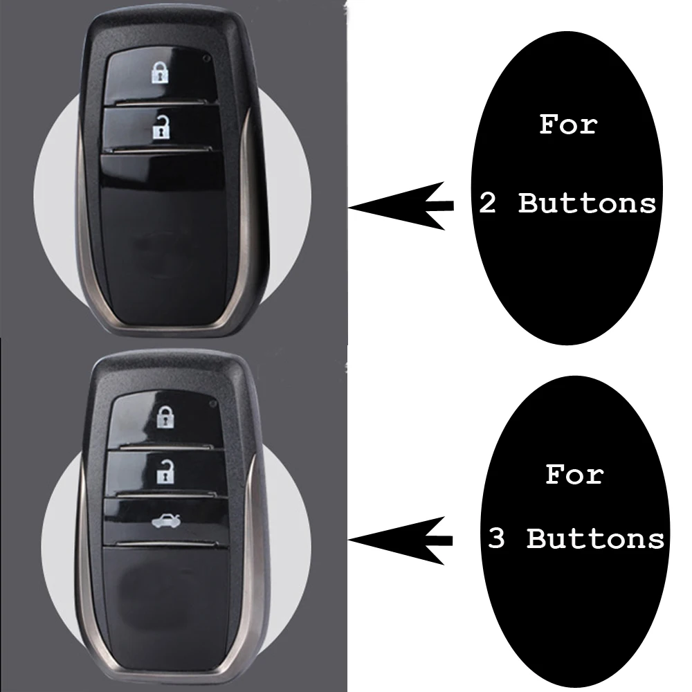 Для Toyota Hilux Fortuner Land Cruiser Camry 3 кнопки углеродное волокно силиконовый чехол для ключей Fob shell