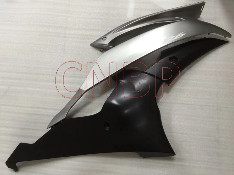 Bodywork for YAMAHA YZFR6 2008 - 2015 Silver Black Fairings YZF R6 2009 Body Kits 2013 no paint |