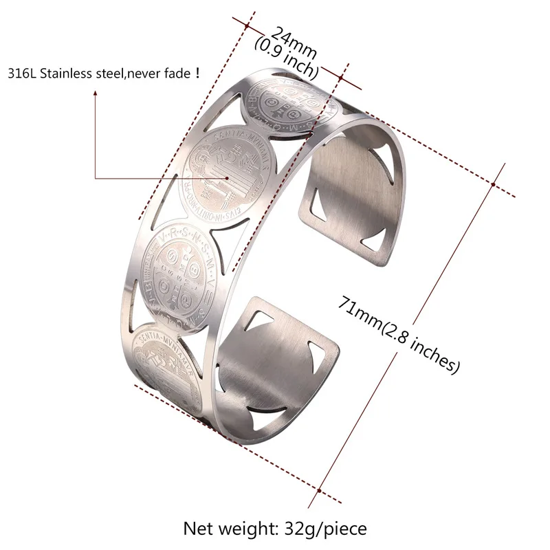 Браслет манжета Starlord из нержавеющей стали/золотого цвета GH2401|cuff bracelets|bangle stainless
