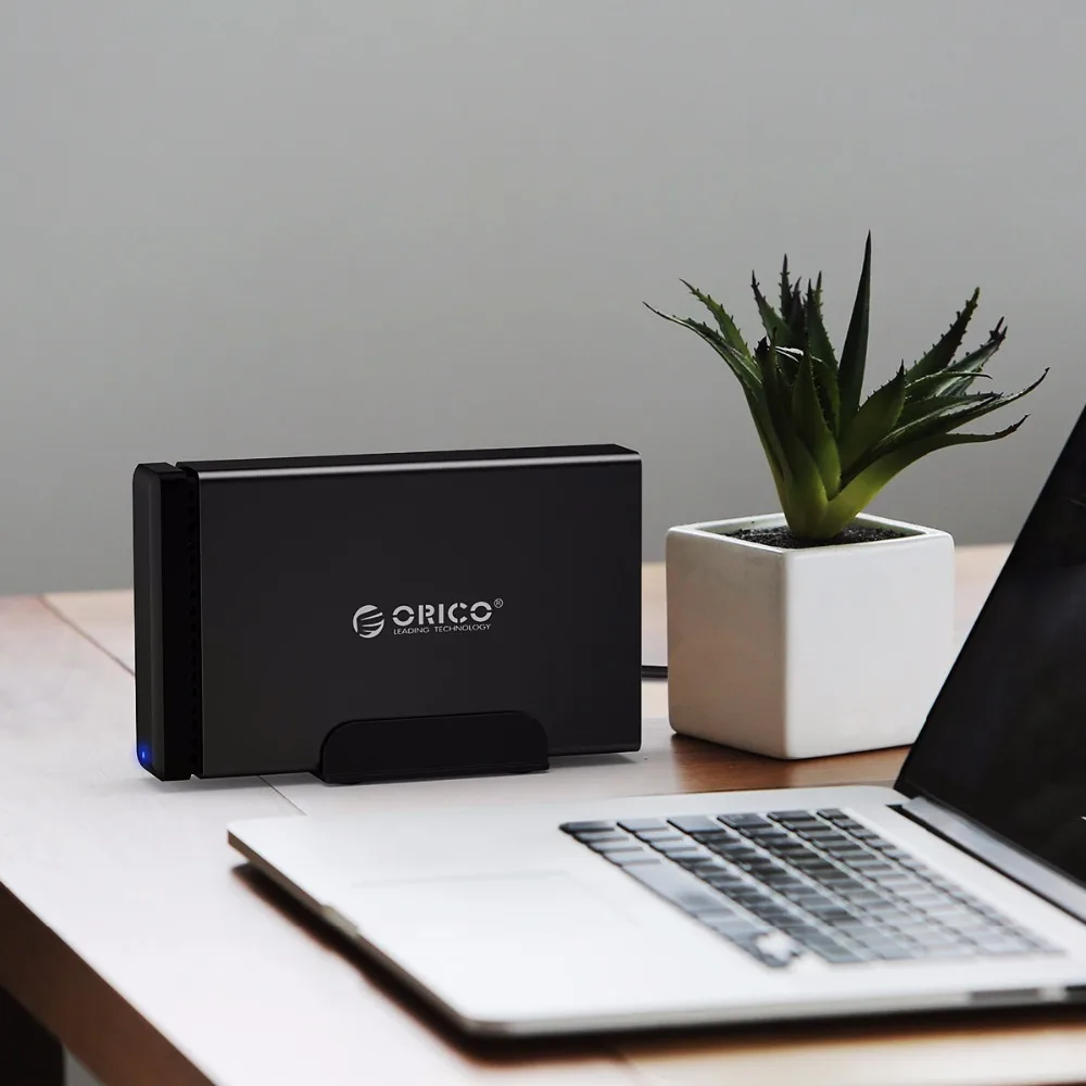 ORICO Алюминиевый жесткий диск type-C для SATA3.0, док-станция для жесткого диска 3,5 дюйма, чехол для жесткого диска с поддержкой UASP power MAX 10 ТБ, емкость для Seagate