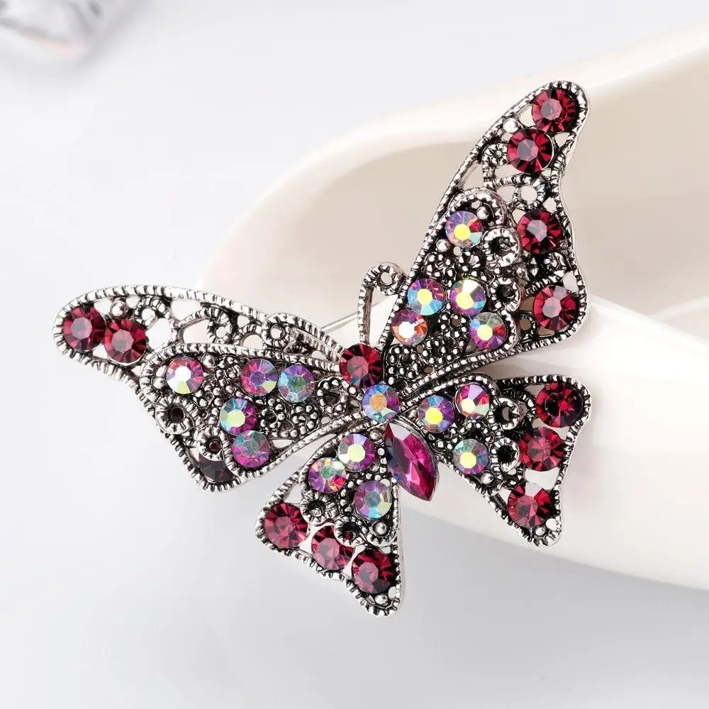 XY Fancy 2018 New Arrivals Retro Butterfly Brooches Elegant Jewelry Refined Breastpin Christmas Gifts for Women Brooch zk25 | Украшения и