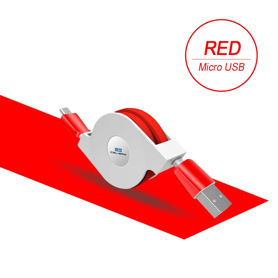 red Usb Micro Usb кабель Выдвижной плоский Лапша Портативный Usb Кабель Microusb для Xiaomi Redmi Note 6 Pro 2 6A Y2 Go Infinix Hot 7 Pro - Цвет: red
