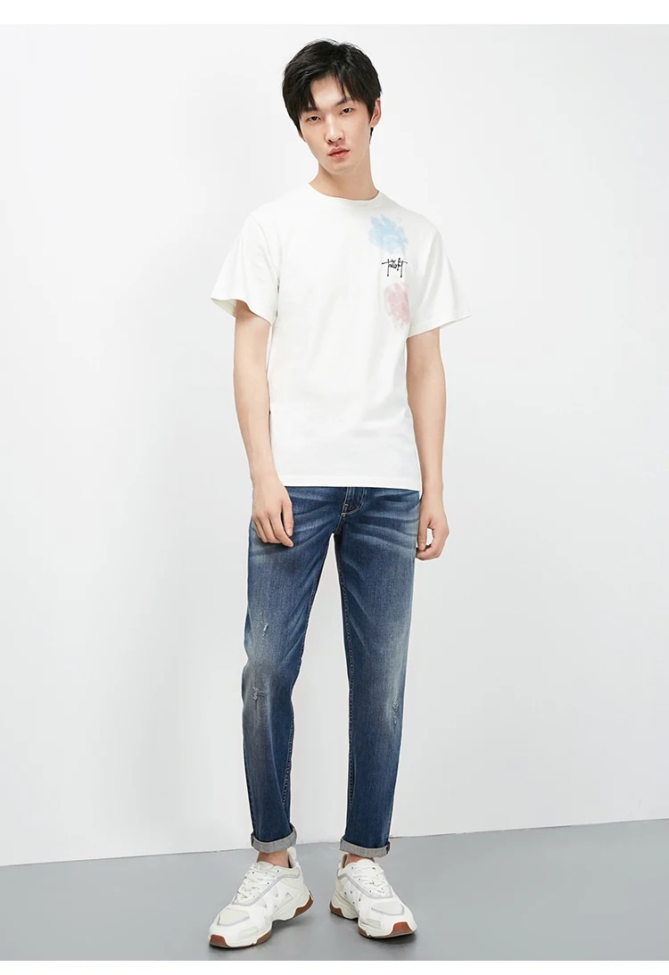 JackJones мужские осенние Стрейчевые зауженные укороченные джинсы модные брюки мужская одежда 218332542 219232506