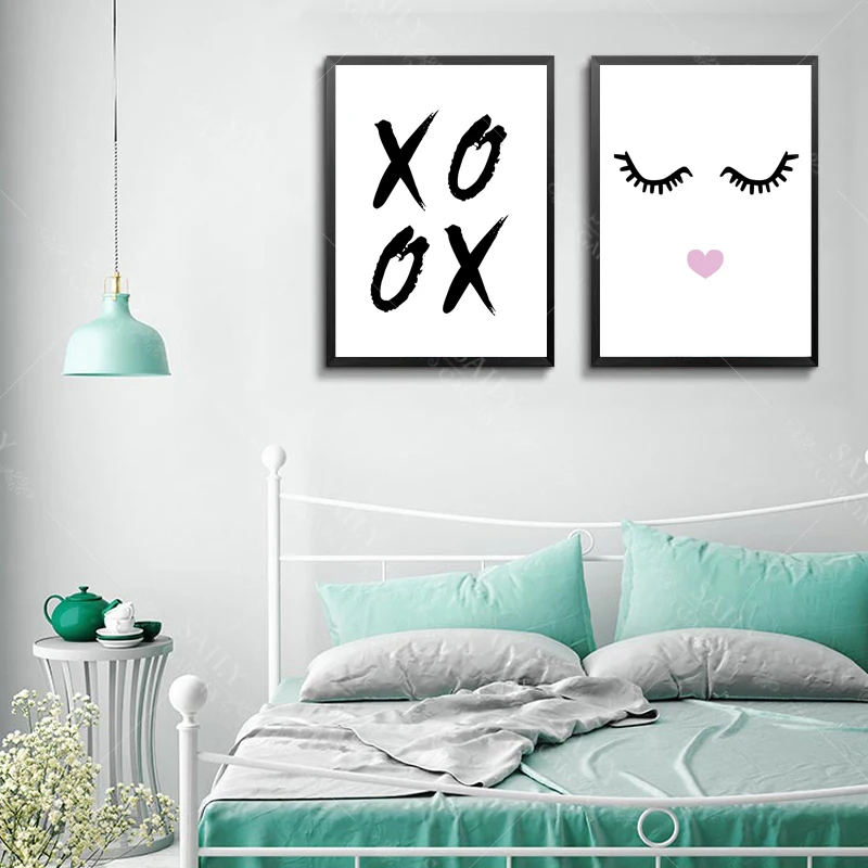 Mr and Mrs Love Quotes художественный абстрактный рисунок на холсте украшение дома Макияж Красивые ресницы Настенная картина для гостиной без рамки
