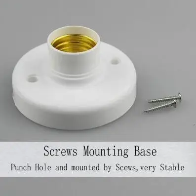 Screws Mount Base Artpad Простая установка зеркало светодиодный светильник 5/10/15/20 шт. E26 E27 гардеробная комната косметическое белое макияж зеркало Голливуда настенная лампа - Цвет абажура: Screws Mount Base