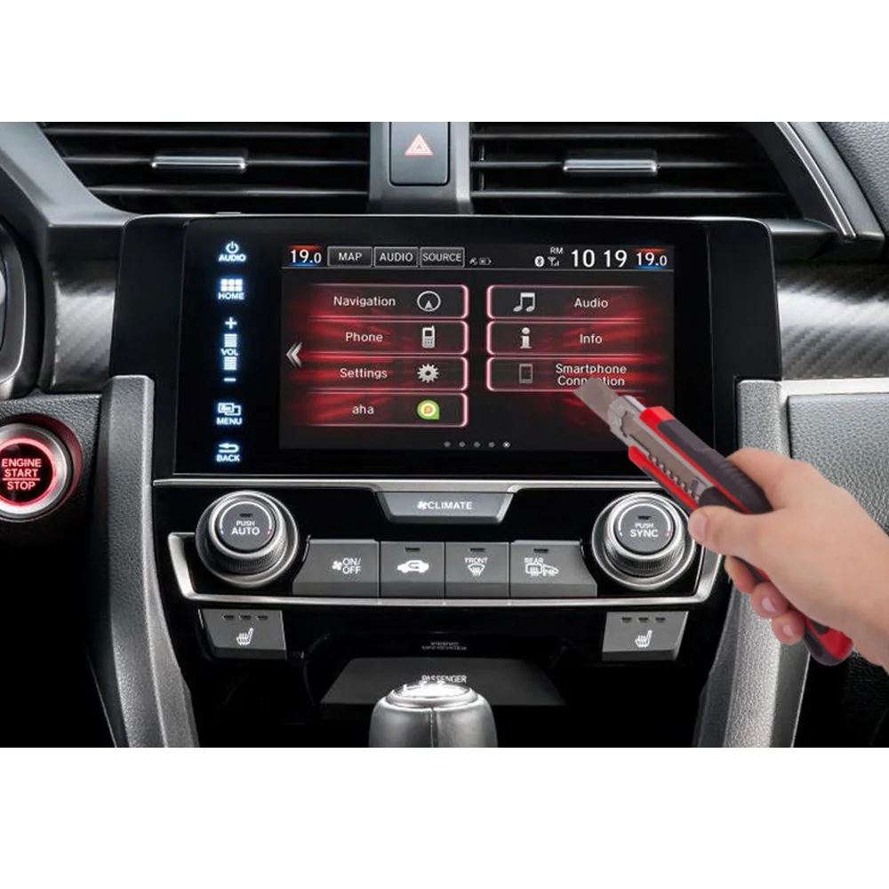 Для Honda CIVIC 10th Gen EX EX-L EX-T Touring Si Тип R навигации экран протектор для Обложка для gps-навигатора защитный плёнки