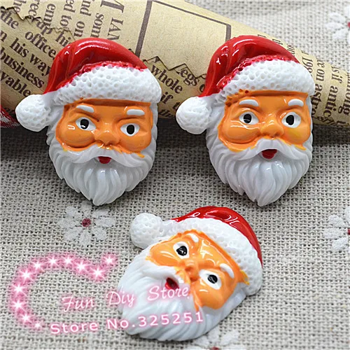 

Father Christmas for decoration resin flat back 26*30mm 50pcs/lot