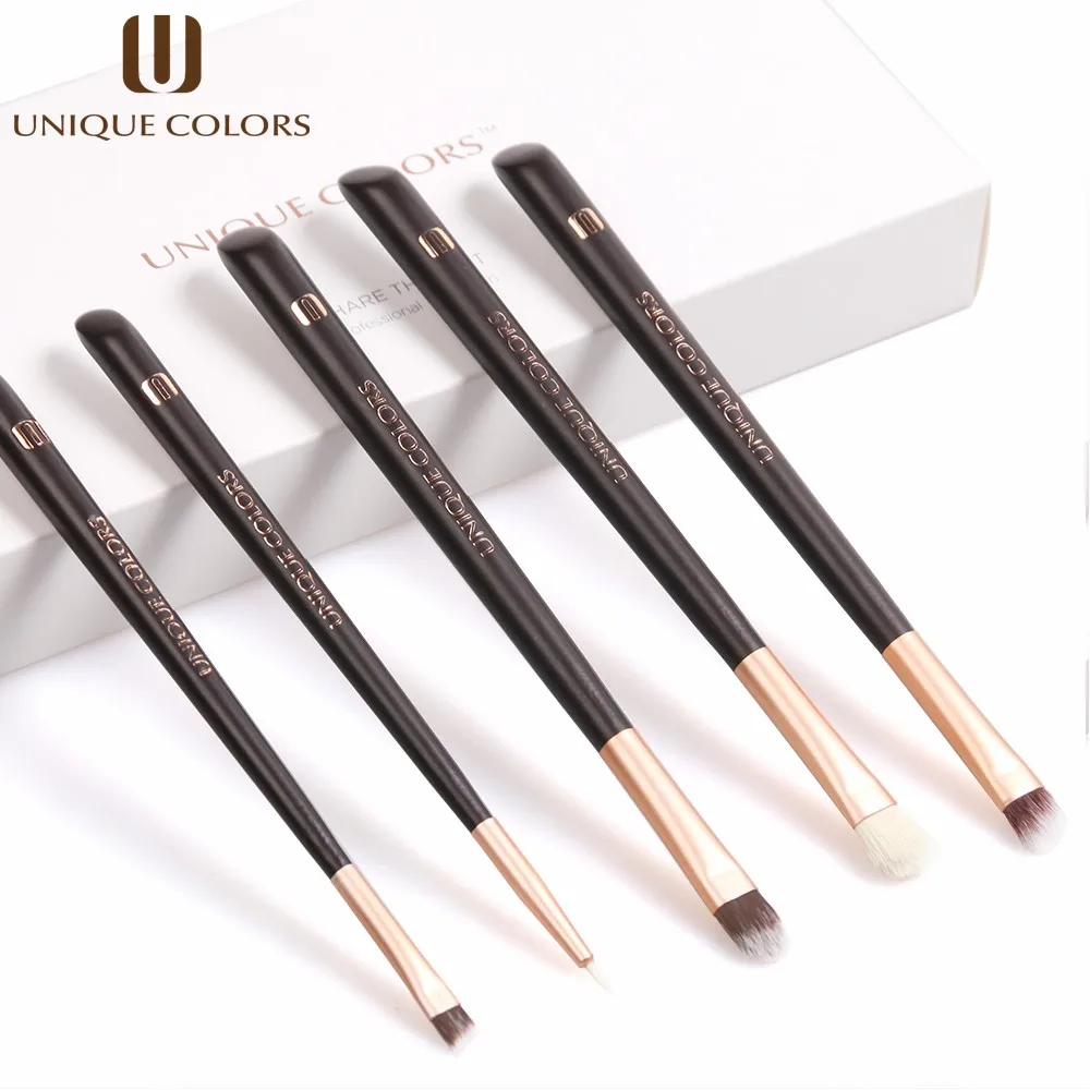 Уникальные цвета 5 шт. глаз основные кисти для макияжа Набор теней век подводка Make