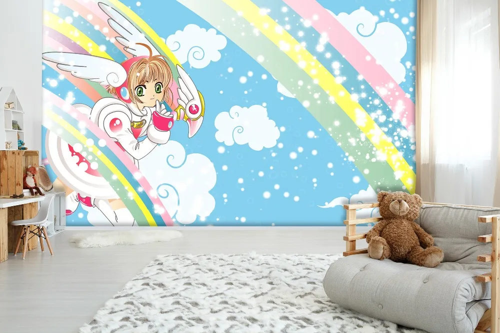 [Самоклеющиеся] 3D Cardcaptor Sakura Rainbow Heaven 44 японская аниме настенная бумага печать