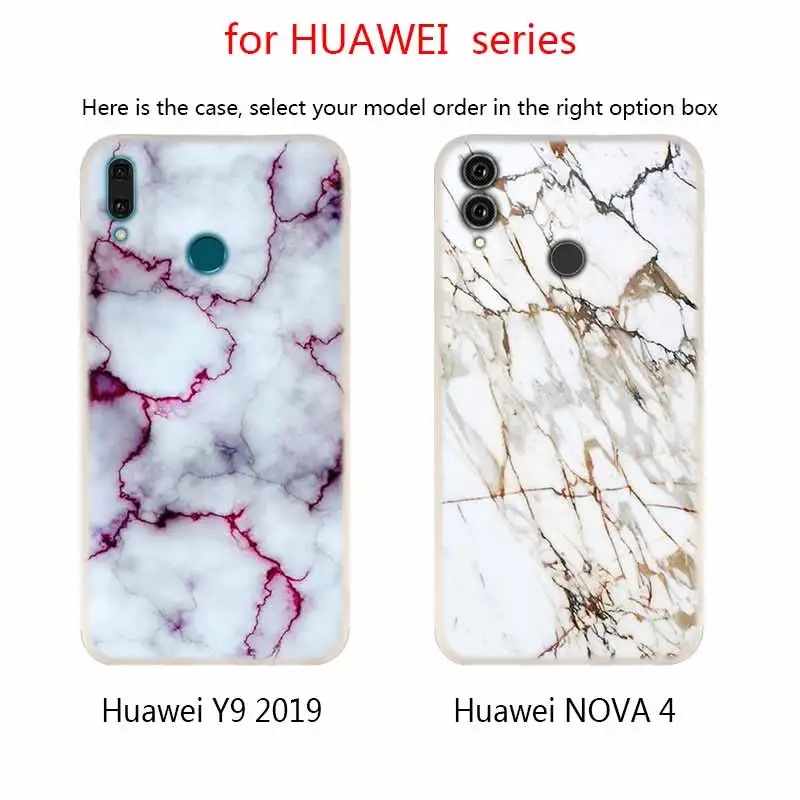 Мягкий силиконовый чехол для Huawei Mate 30 20 10 Lite Pro 20X S Y9 2018 2019 NOVA 3 3i 4 black Pink Marble Line Luxury |