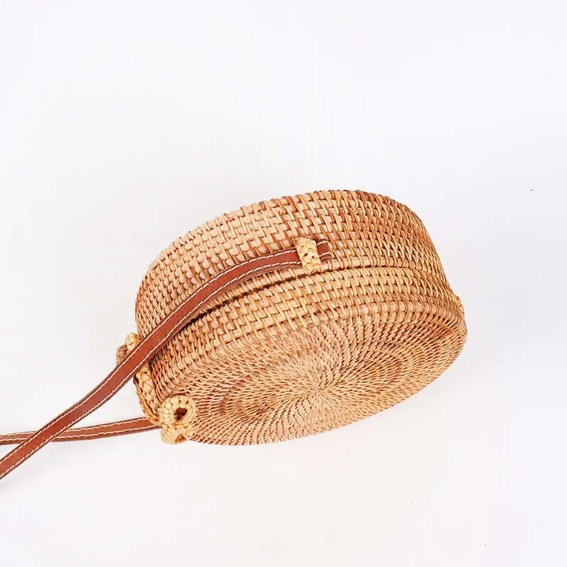 SAFEBET Round Rattan Bags Travel Organizer Handmade Straw Woven Storage Bag Summer Beach Handbag Shoulder For Women | Дом и сад