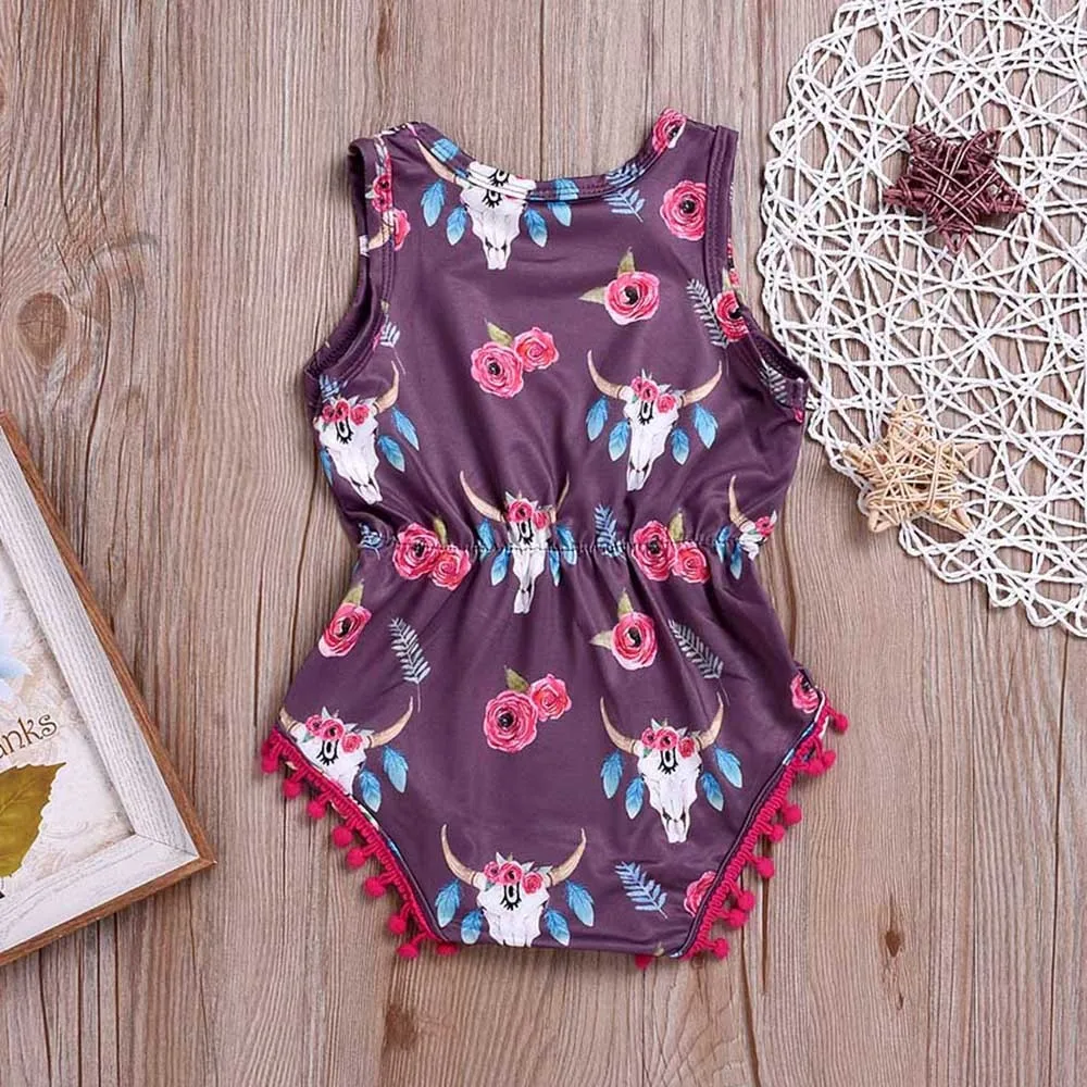 2019 модная летняя одежда для детей комплект новорожденных детский GirlsFloral детская