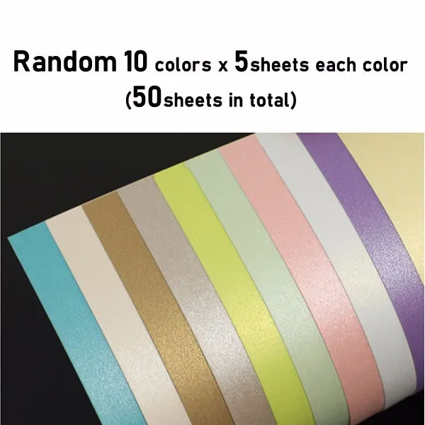 10colorsx5each A4 50 листов А4 переливающееся изготовление бумажных карточек скрапбук вечерние украшения крафт-бумаги - Цвет: 10colorsx5each A4