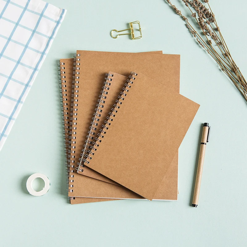 

sketch book 5mm mesh this book befriend daily memos kraft cover coil spiral creative notepad