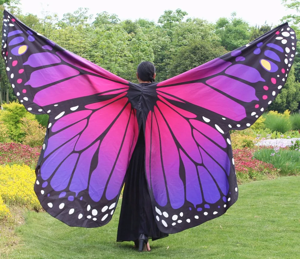 Крылья для танца живота isis открытые крылья взрослых с разноцветными бабочками