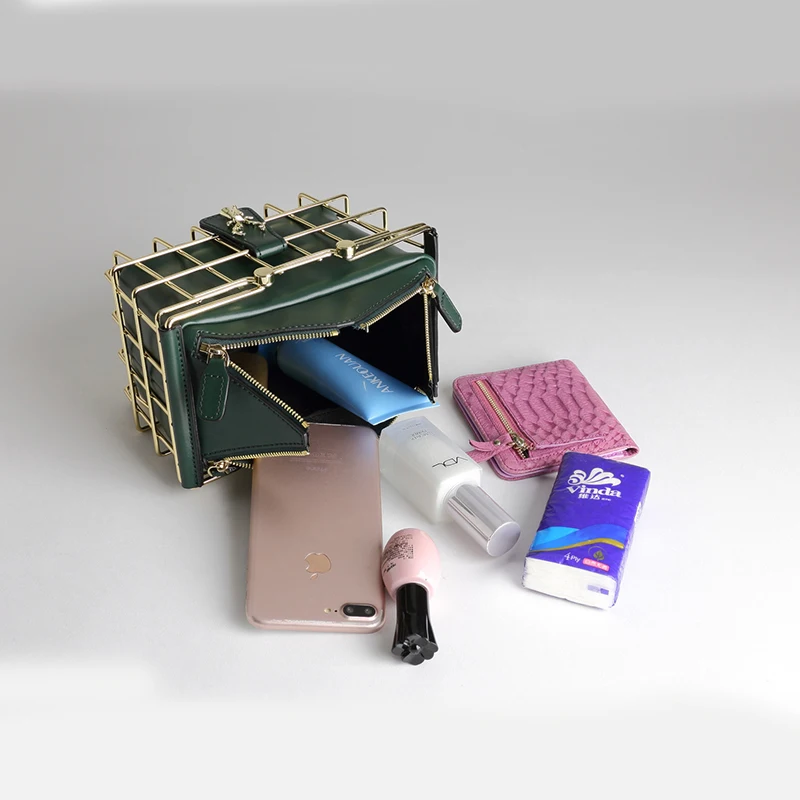 Универсальные кожаные сумки с металлической рамкой сумка тоут головой оленя и