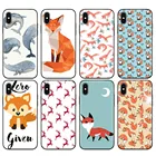 Черный чехол из ТПУ для iphone 5 5s se 6 6s 7 8 plus x 10, силиконовый чехол для iphone XR XS 11 pro MAX, чехол с милыми животными