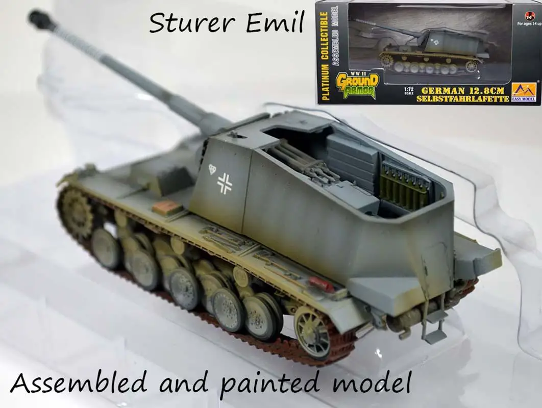 WWII немецкий 12 8 см Selbstfahrlafette Sturer Emil пистолет бак 1: 72 легкая модель| |