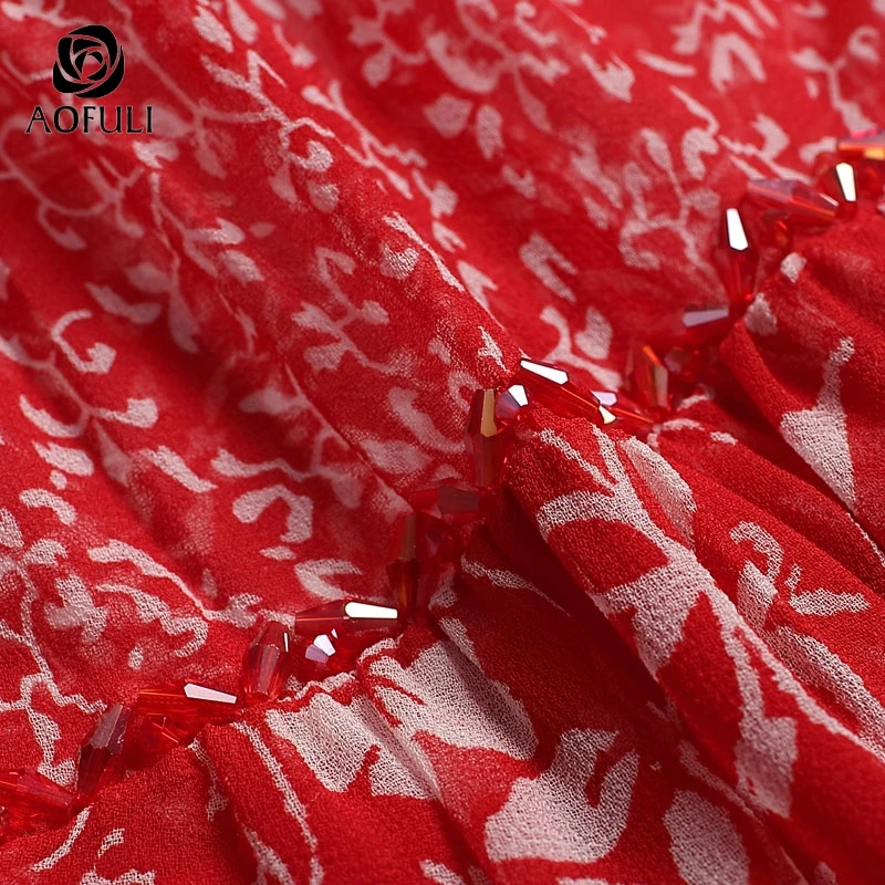 XL/4XL/5XL богемное шифоновое платье с цветочным принтом праздничные платья до