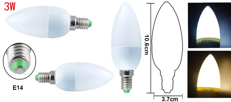 6 шт./лот светодиодный лампы E14 E12 B15 E27 B22 SMD2835 110 V-220 V светодиодный Свеча светильник 3 Вт 5 Вт 8 Вт Светодиодный Люстра белый/теплый белый светодиодный светильник