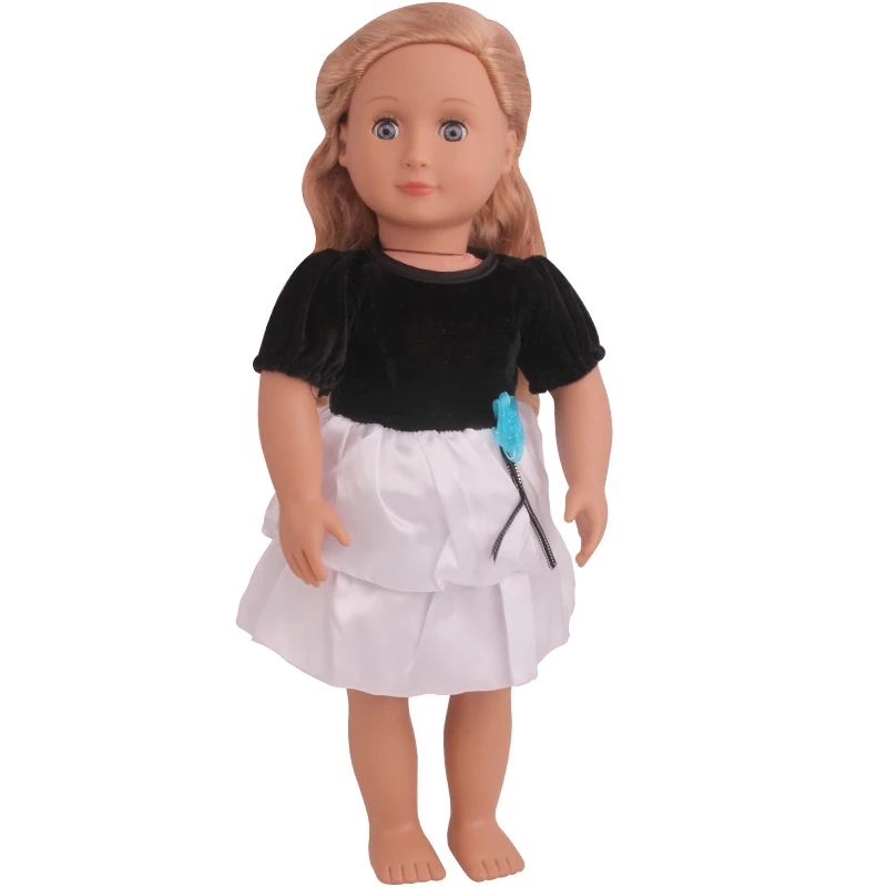

18 inch Girls doll dress Princess patchwork color evening gown American new born skirt fit 43 cm baby dolls c798