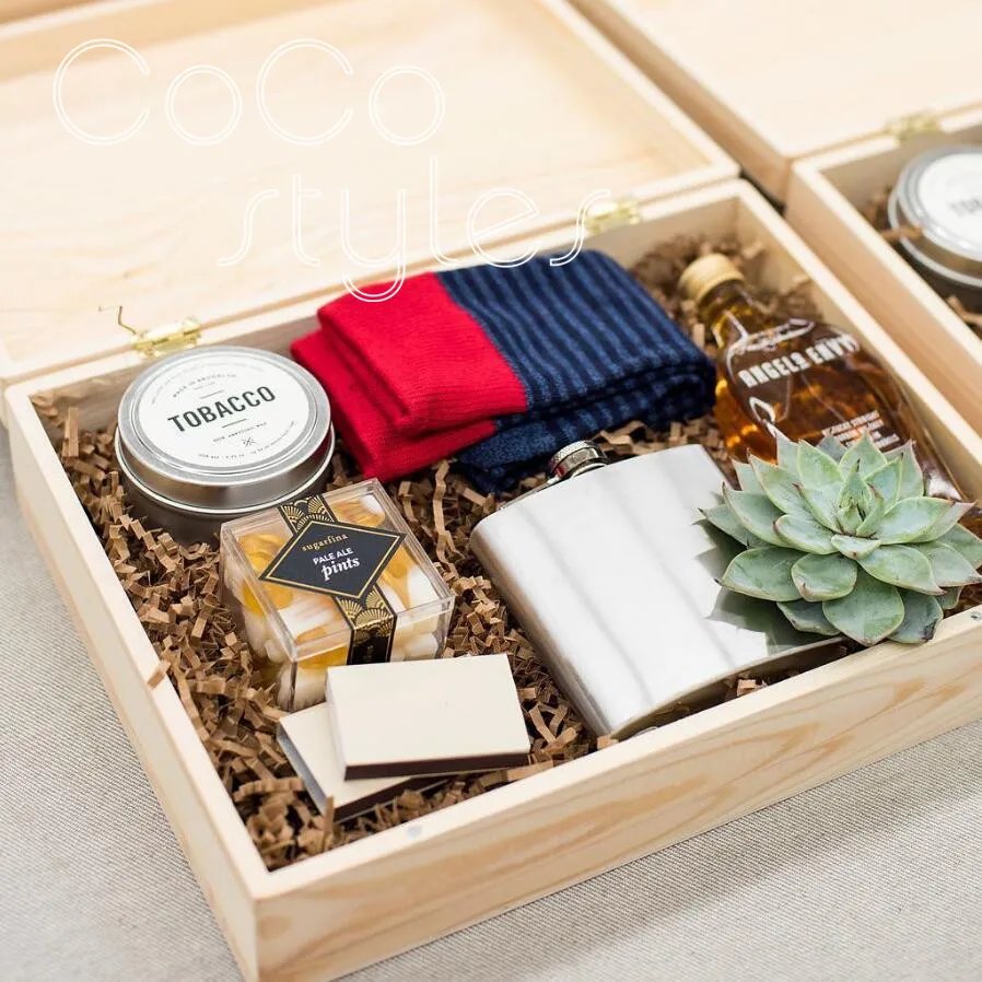 Cocostyles bespoke blank exquisite oblong wooden favor gift box for party wedding event packing and home decoration | Дом и сад