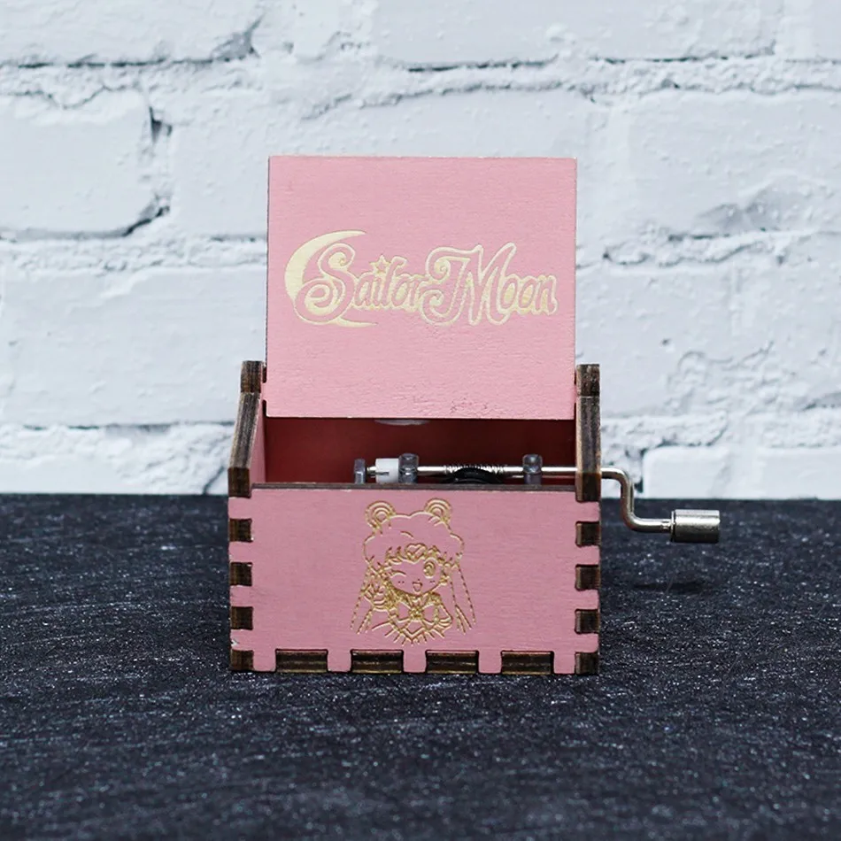 Sailor Moon Два цвета Жемчуг дракона GT деревянная рукоятка Игра престолов Amelie Звездные войны Juego de Tronos музыкальная шкатулка тема Рождественский подарок - Цвет: Sailor Moon