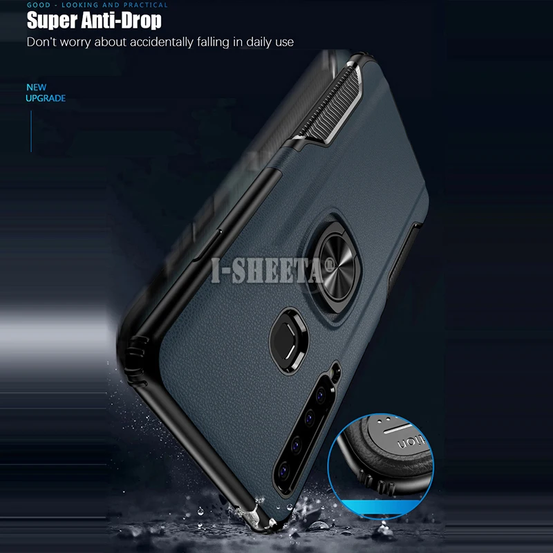 Hybrid Armor Case For Samsung Galaxy A5 A7 A8 A9 Plus 2018 A10E A20E Shockproof Cover Matte Hard PC + Soft TPU Holder Ring Stand |