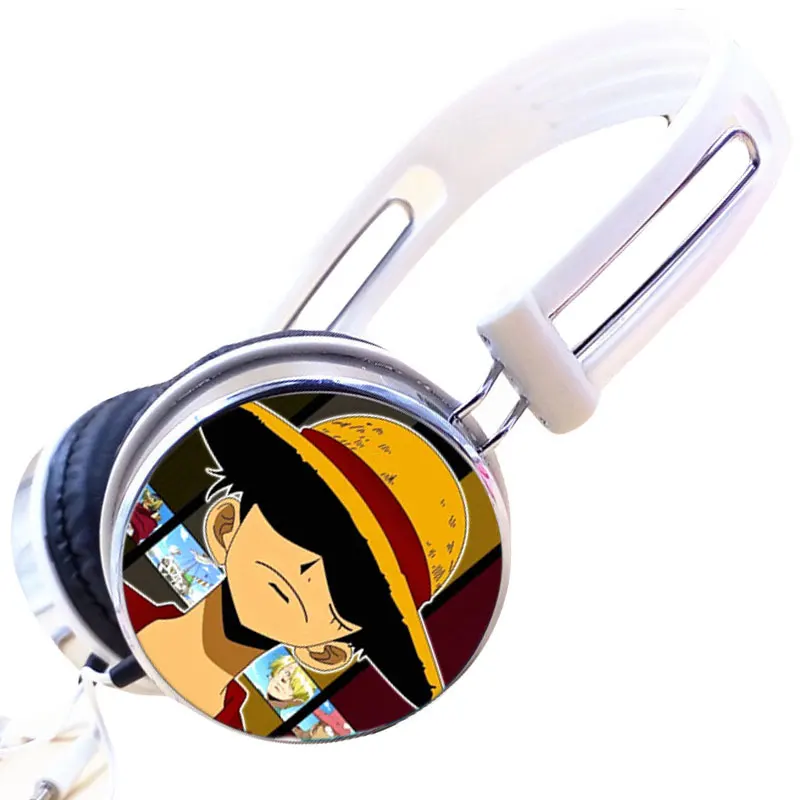 Аниме цельные наушники Monkey D Luffy стерео вкладыши Наушники игровая гарнитура для