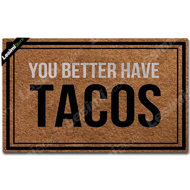 Придверный коврик для входного пола забавный дверной Tacos декоративный