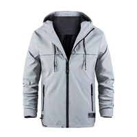 new autumn mens jackets solid slim coat fashion casual zipper outwear regular plus pocket jogger male clothing m 4xl